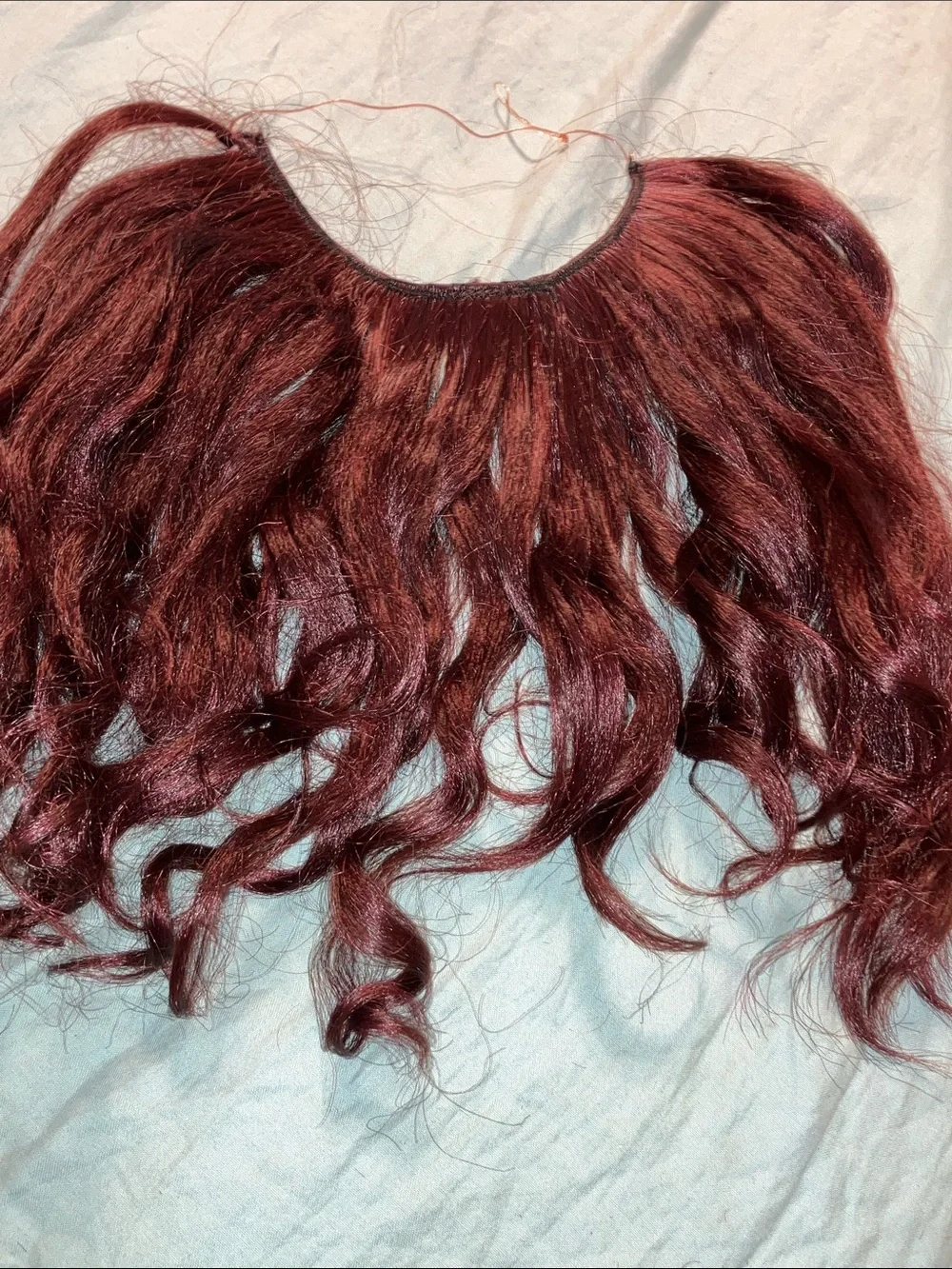 Rich Burgundy Clip-In Hair Extensions – Lustrous Wavy Length